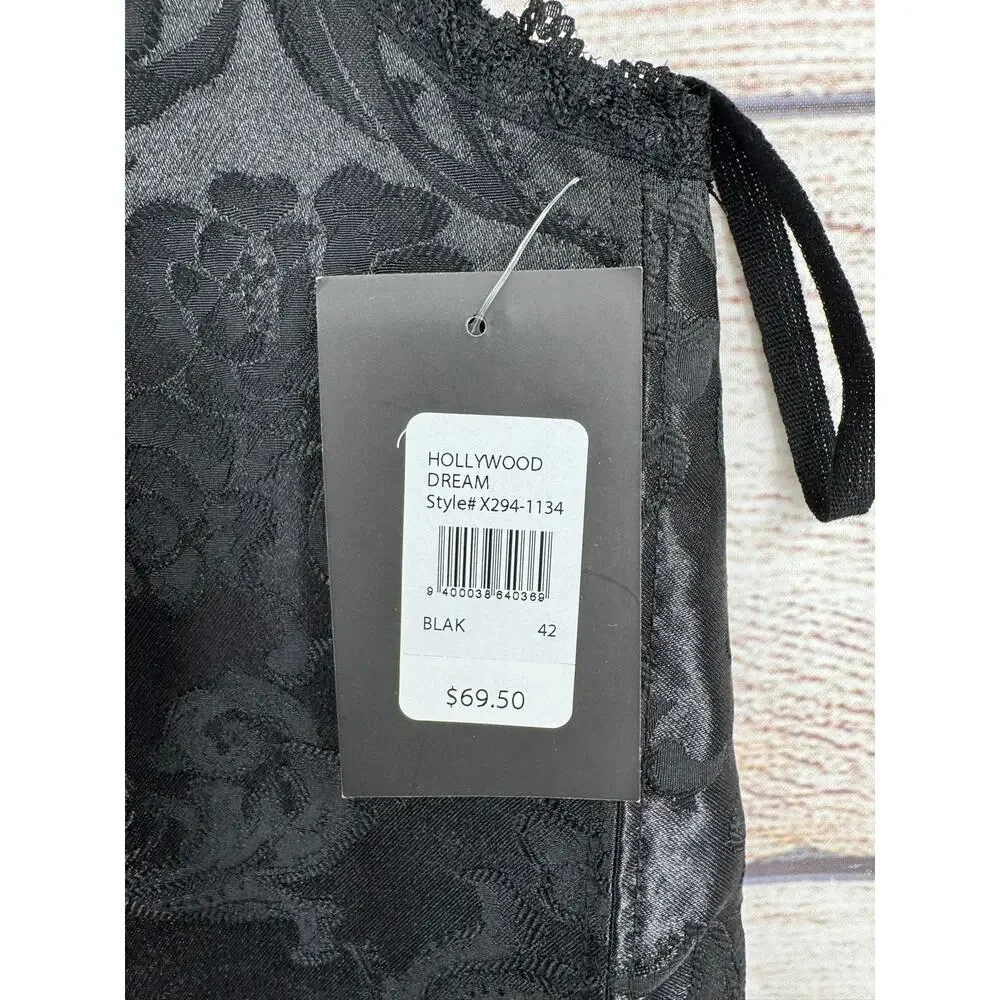 Fredericks‎ of Hollywood Dream Halter Corset Womens 42 Black Garters NEW